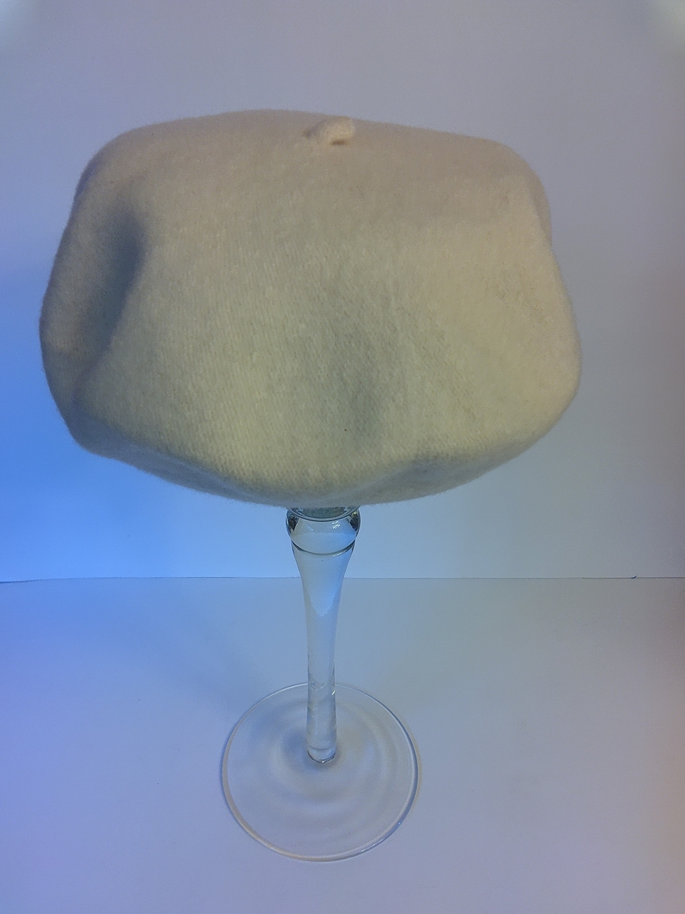 Wool Cream Color Beret